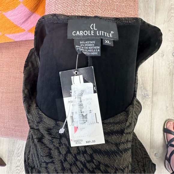 Carole Little green/black jersey maxi dress NWT - Picture 5 of 6